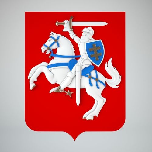 coat of arms of Lithuania 3D print model