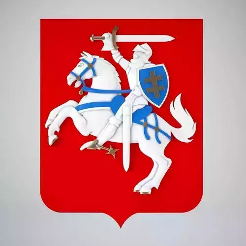 coat of arms of Lithuania 3D print model