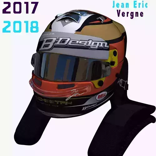 Vergne helmet 2017 2018 Low-poly 3D model