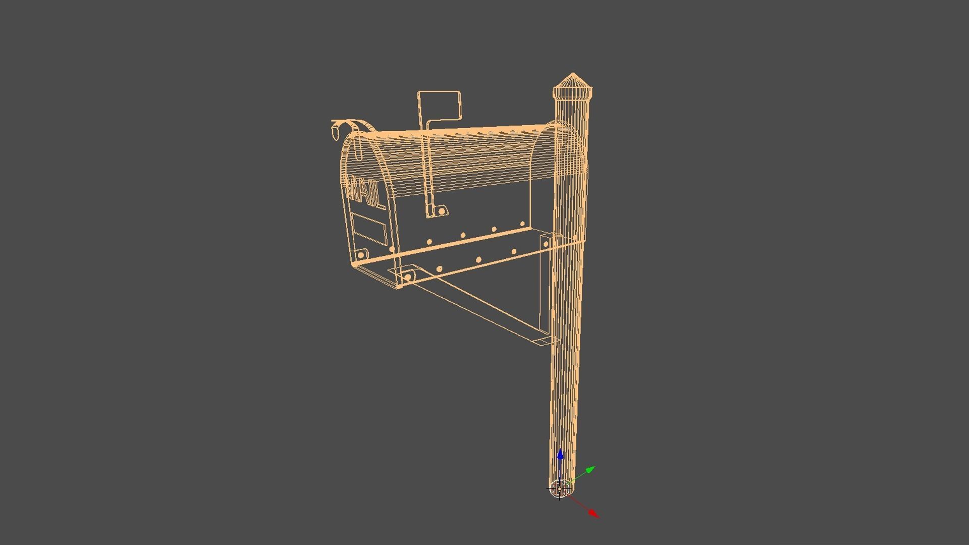 Metal Mailbox 3D model_5