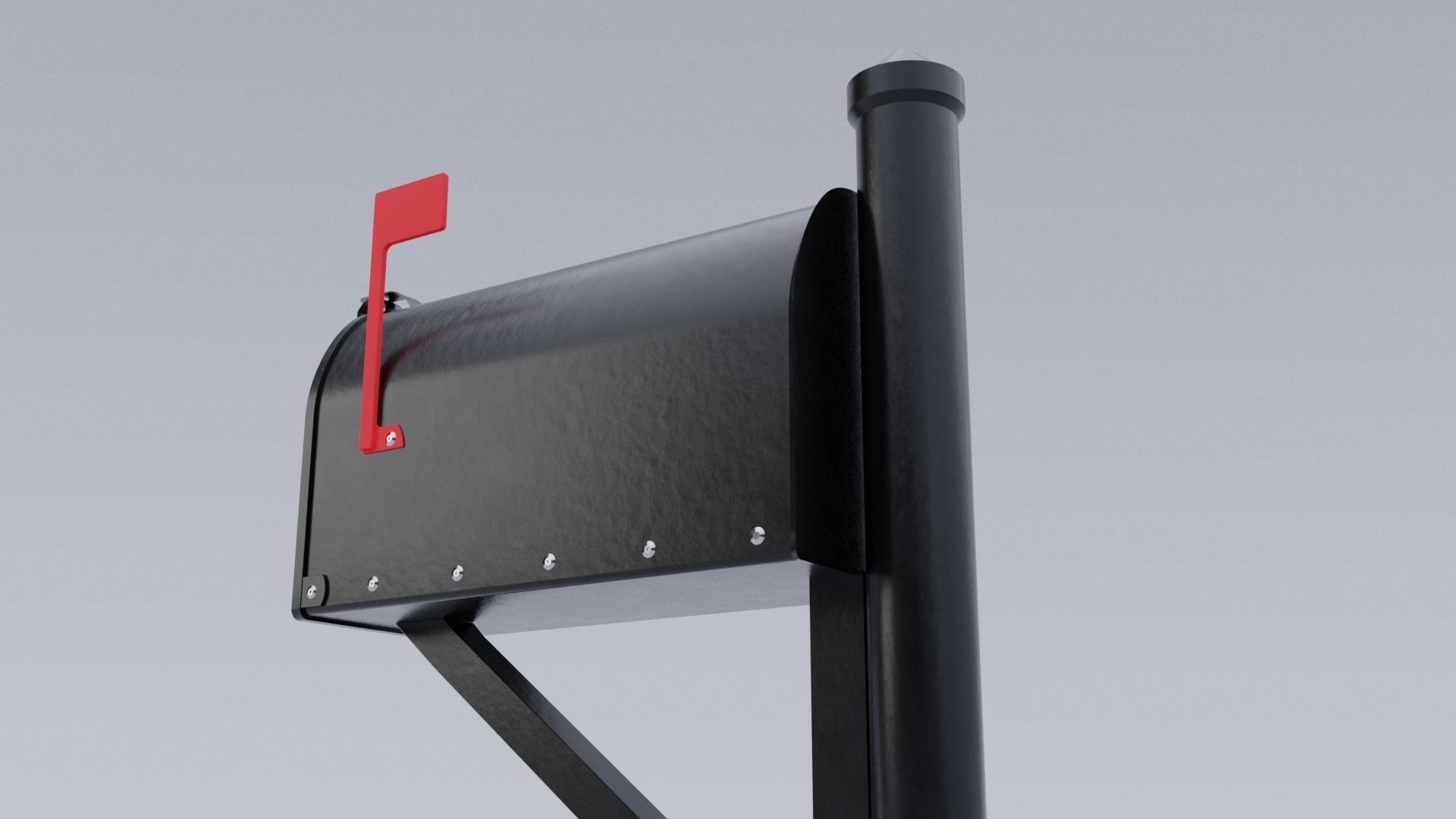 Metal Mailbox 3D model_4