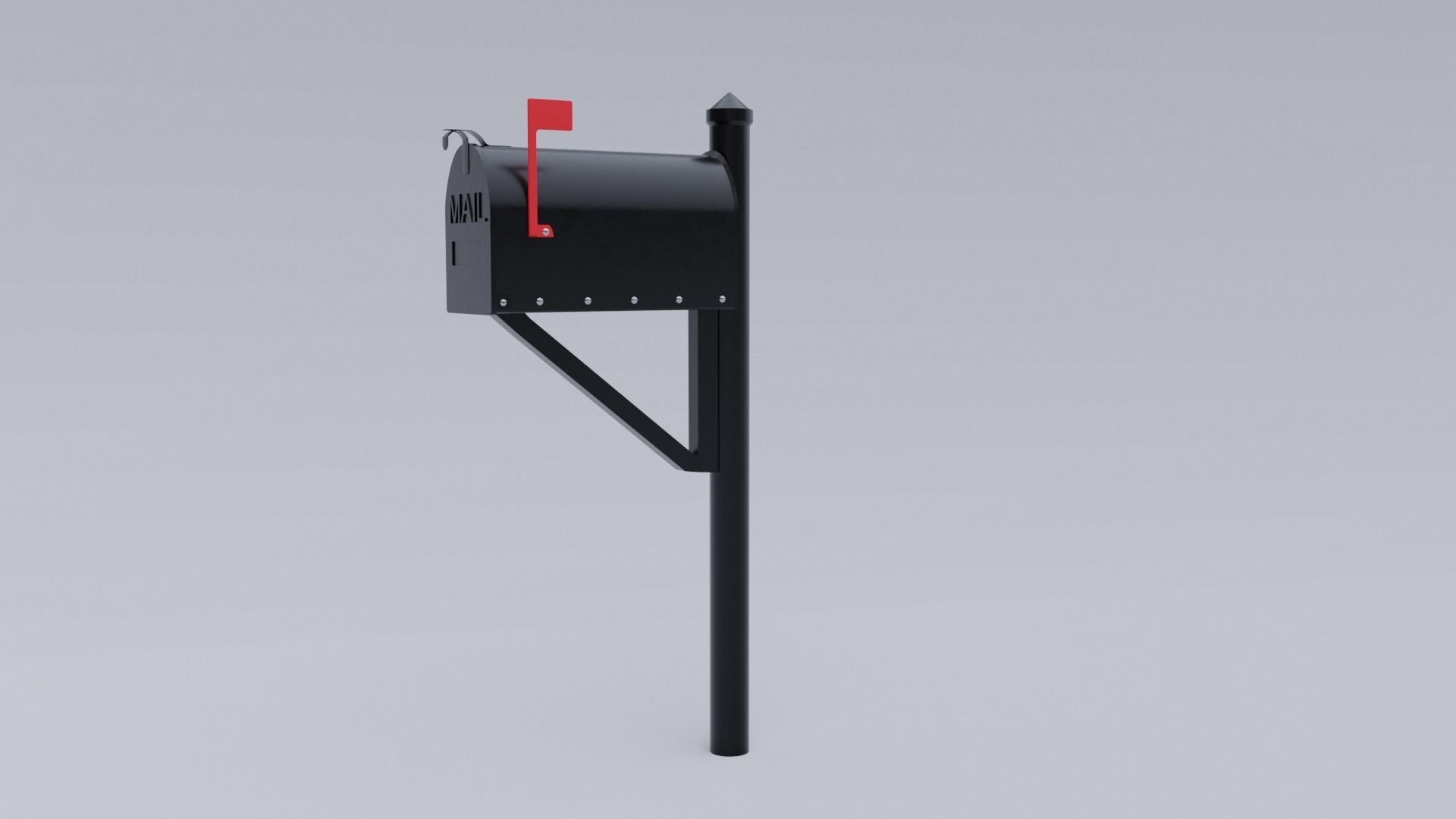 Metal Mailbox 3D model_2