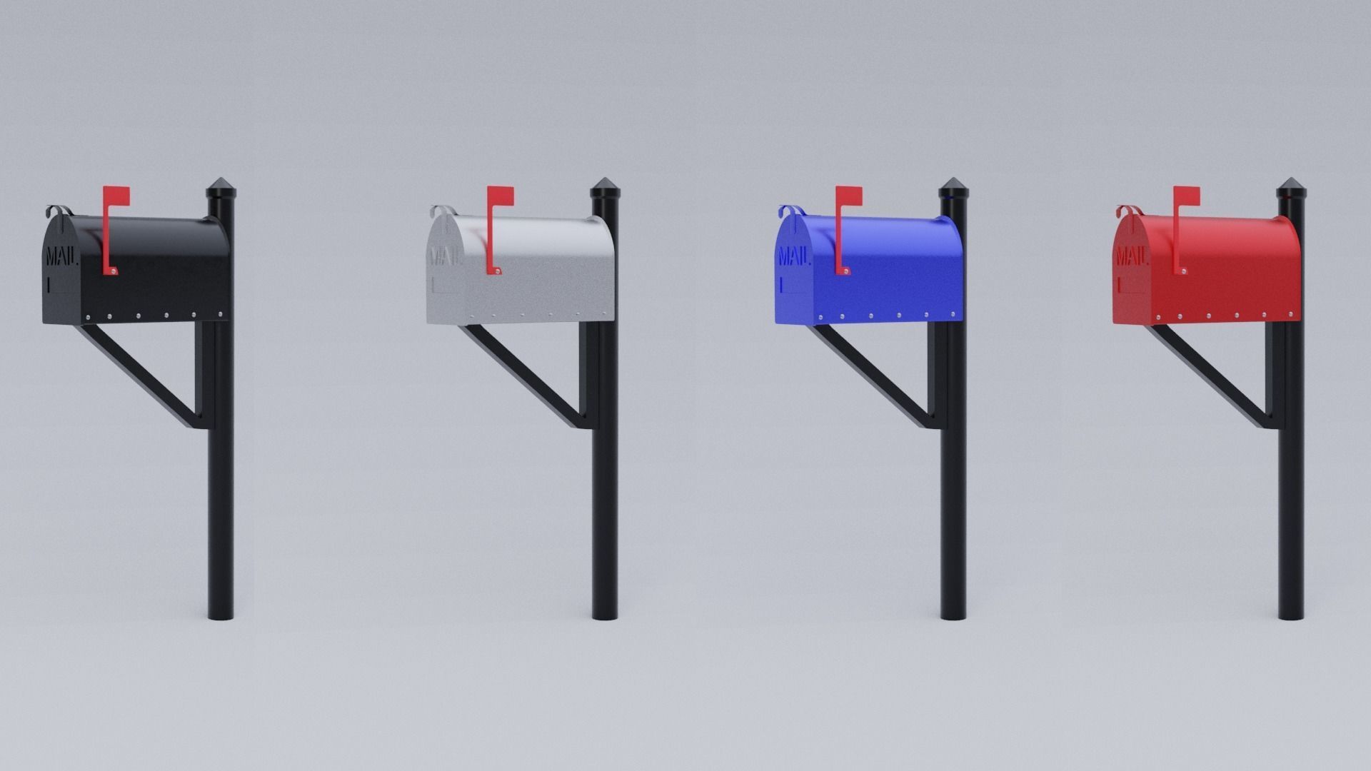 Metal Mailbox 3D model_6