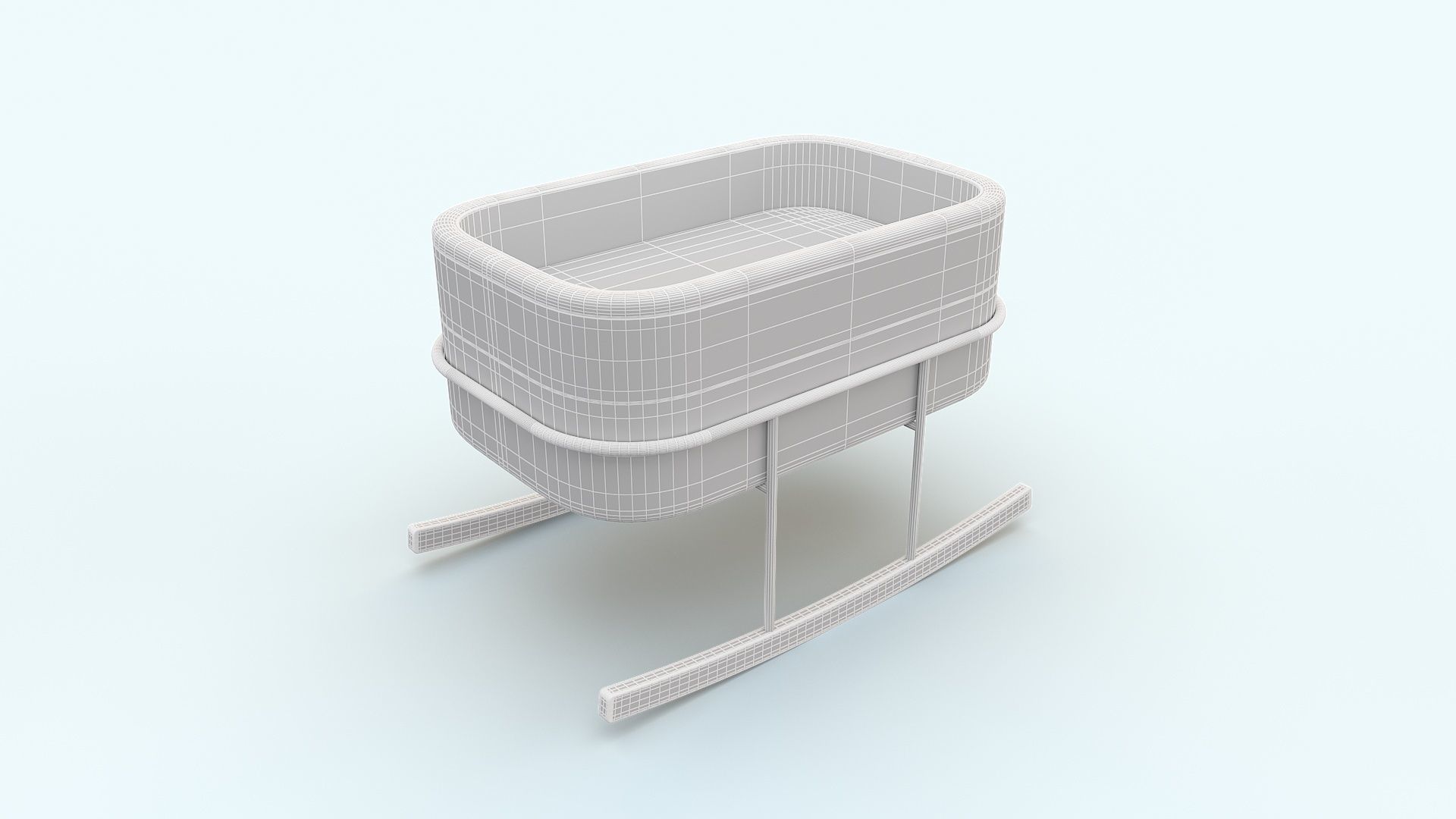 Bassinet Rockwell Baby Bed 3D model_5