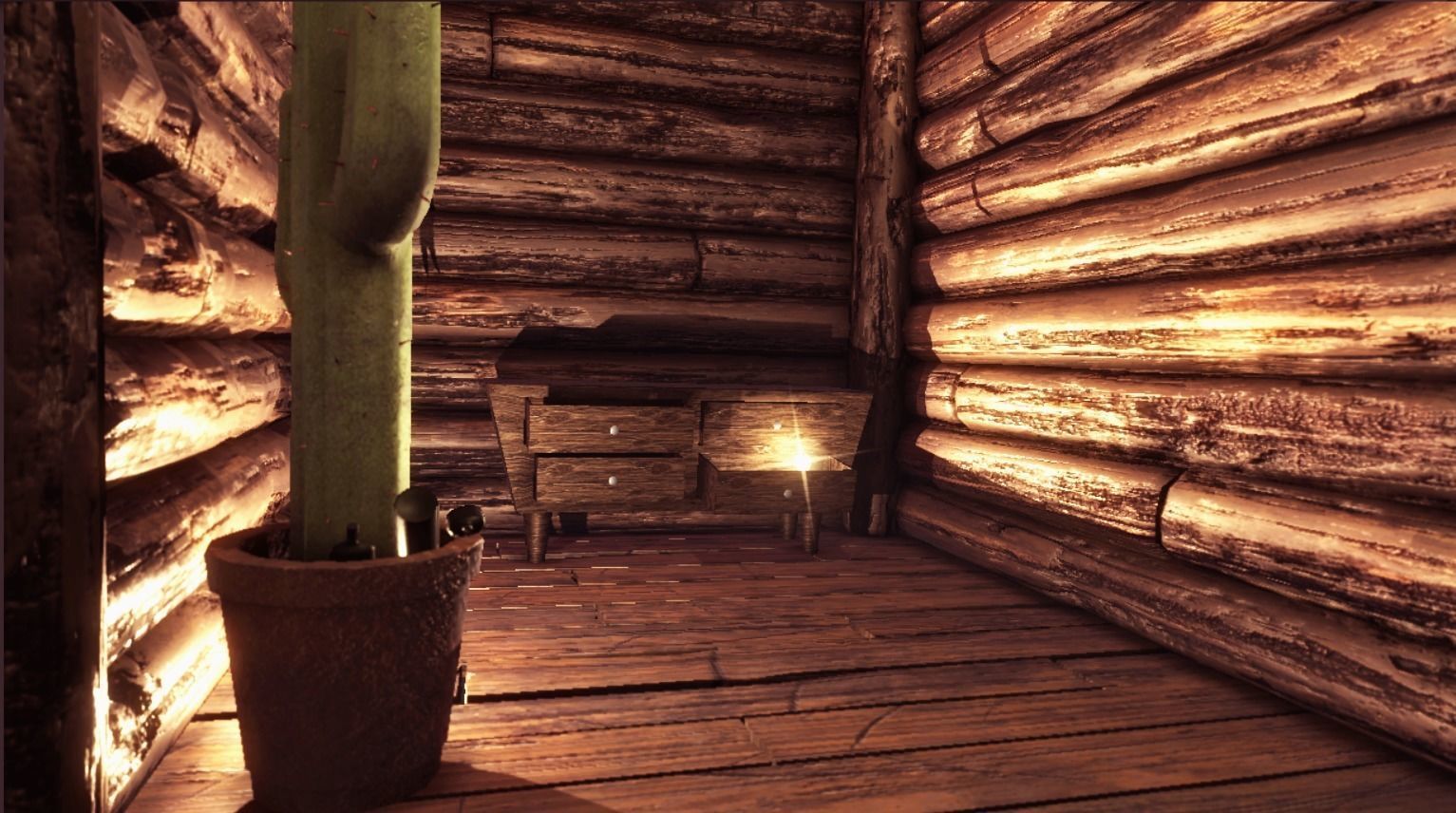 Modular Cabin Low-poly 3D model_2