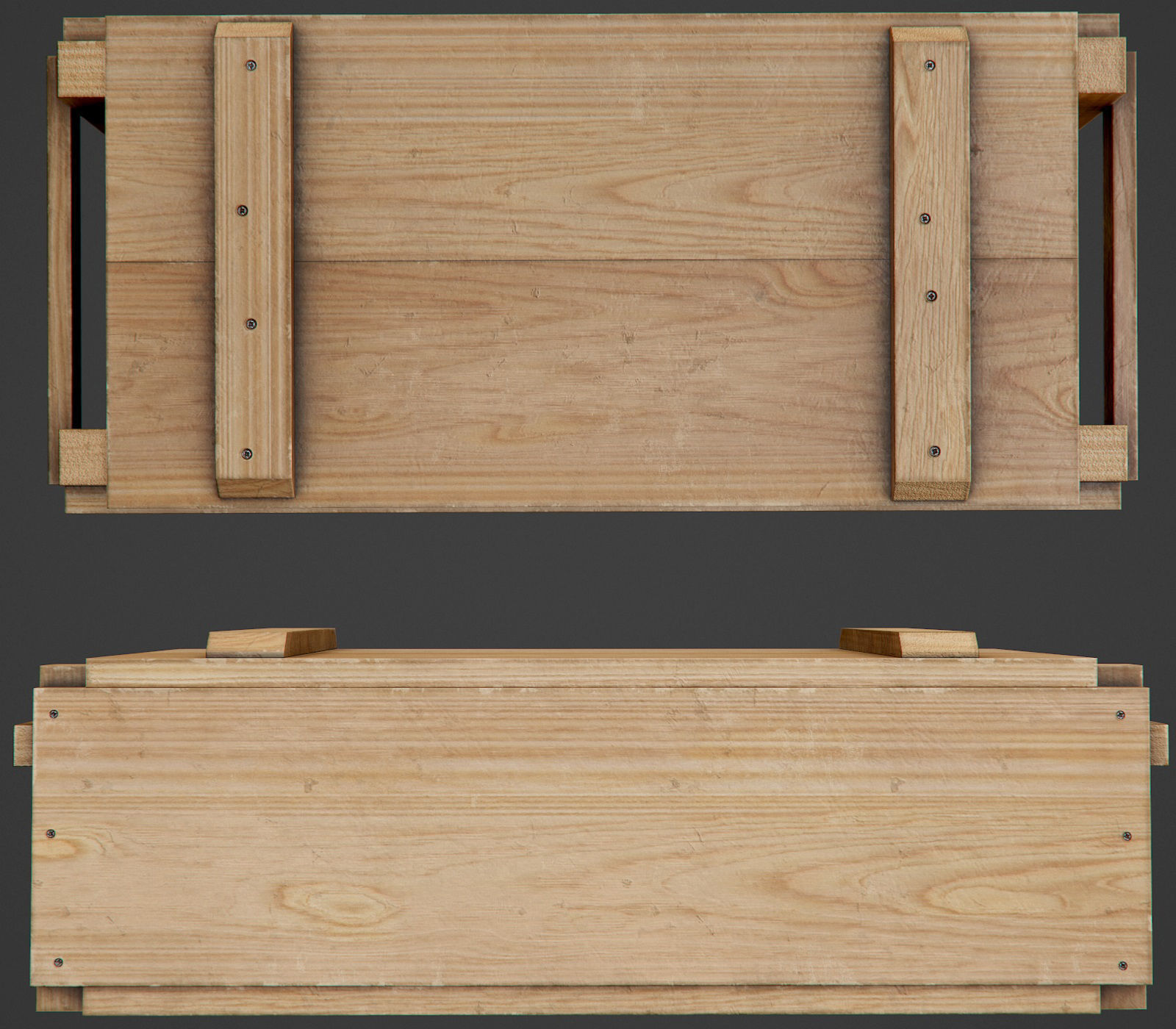 Wooden Ammo Box - PBR Game-Ready Low-poly 3D model_10