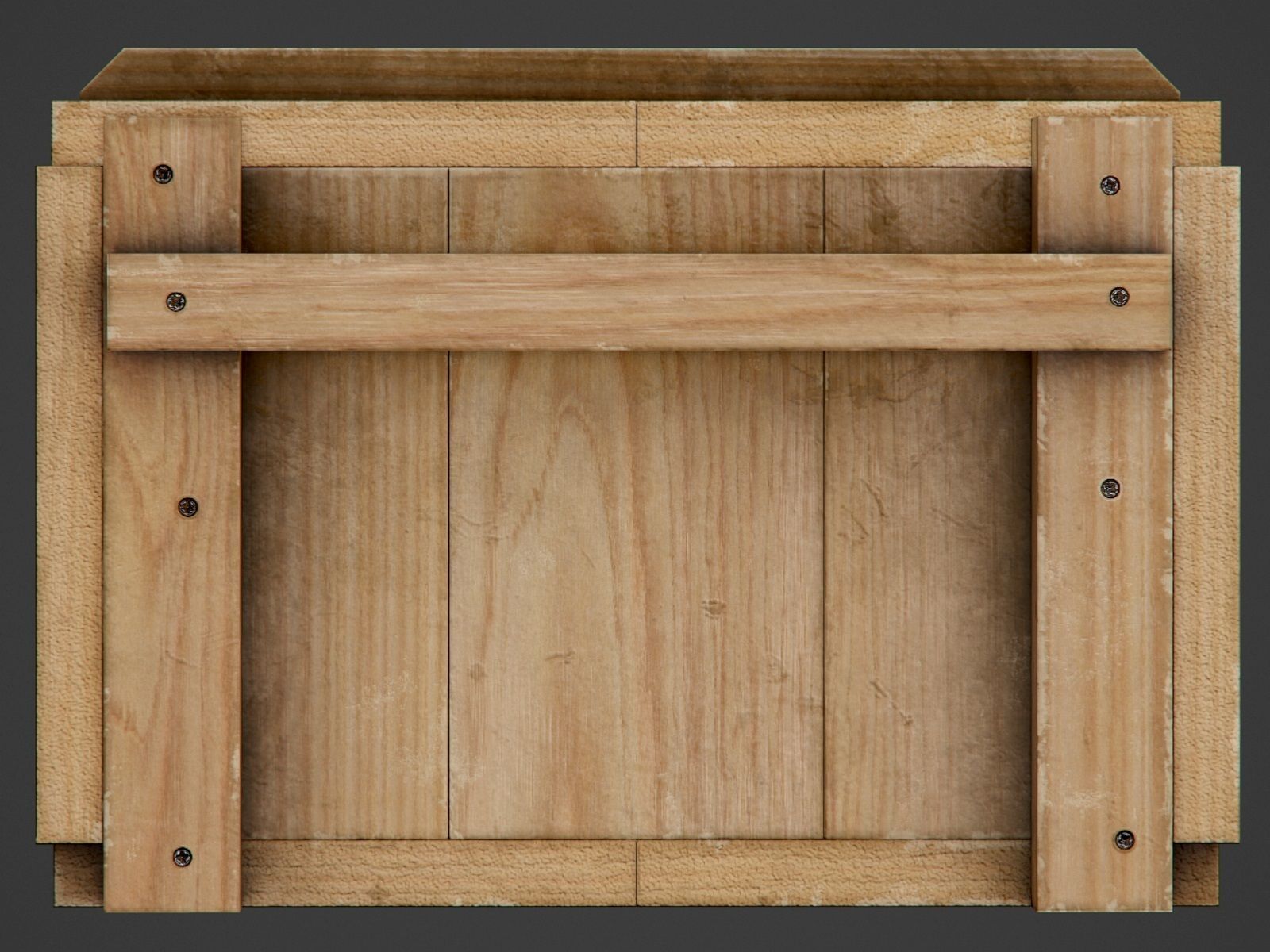 Wooden Ammo Box - PBR Game-Ready Low-poly 3D model_3