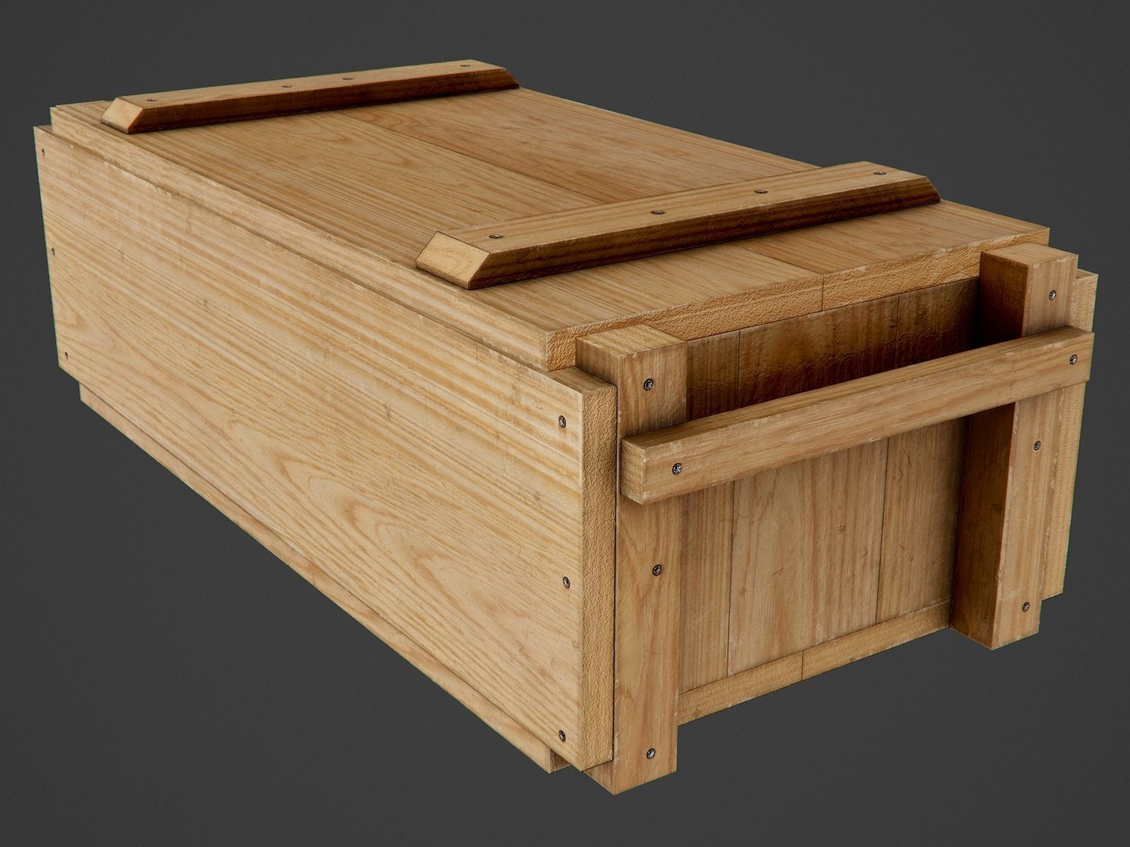 Wooden Ammo Box - PBR Game-Ready Low-poly 3D model_7