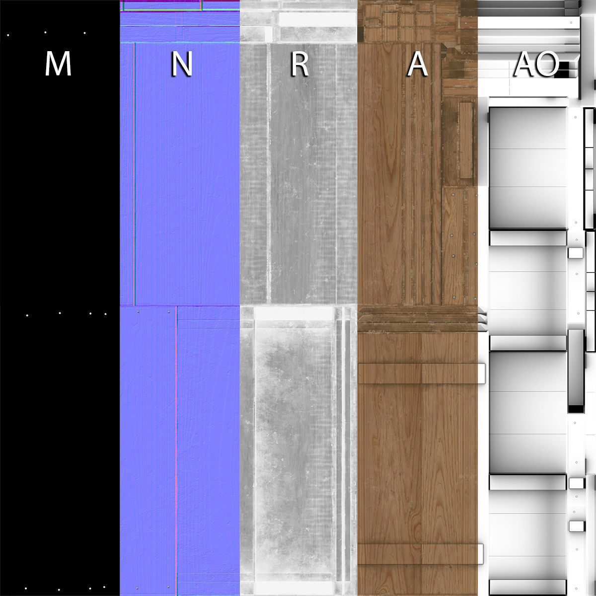 Wooden Ammo Box - PBR Game-Ready Low-poly 3D model_4