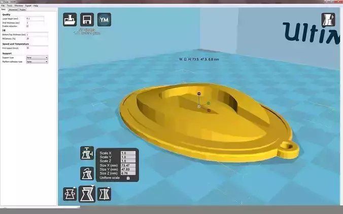 3D printable Green Bay Packers key-chain logo