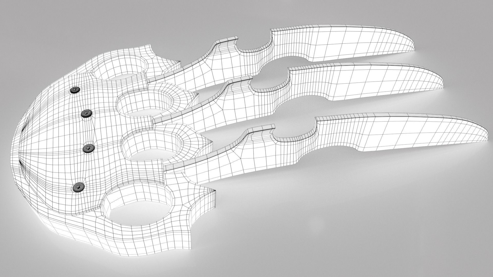 Pantera Claw Low-poly 3D model_1