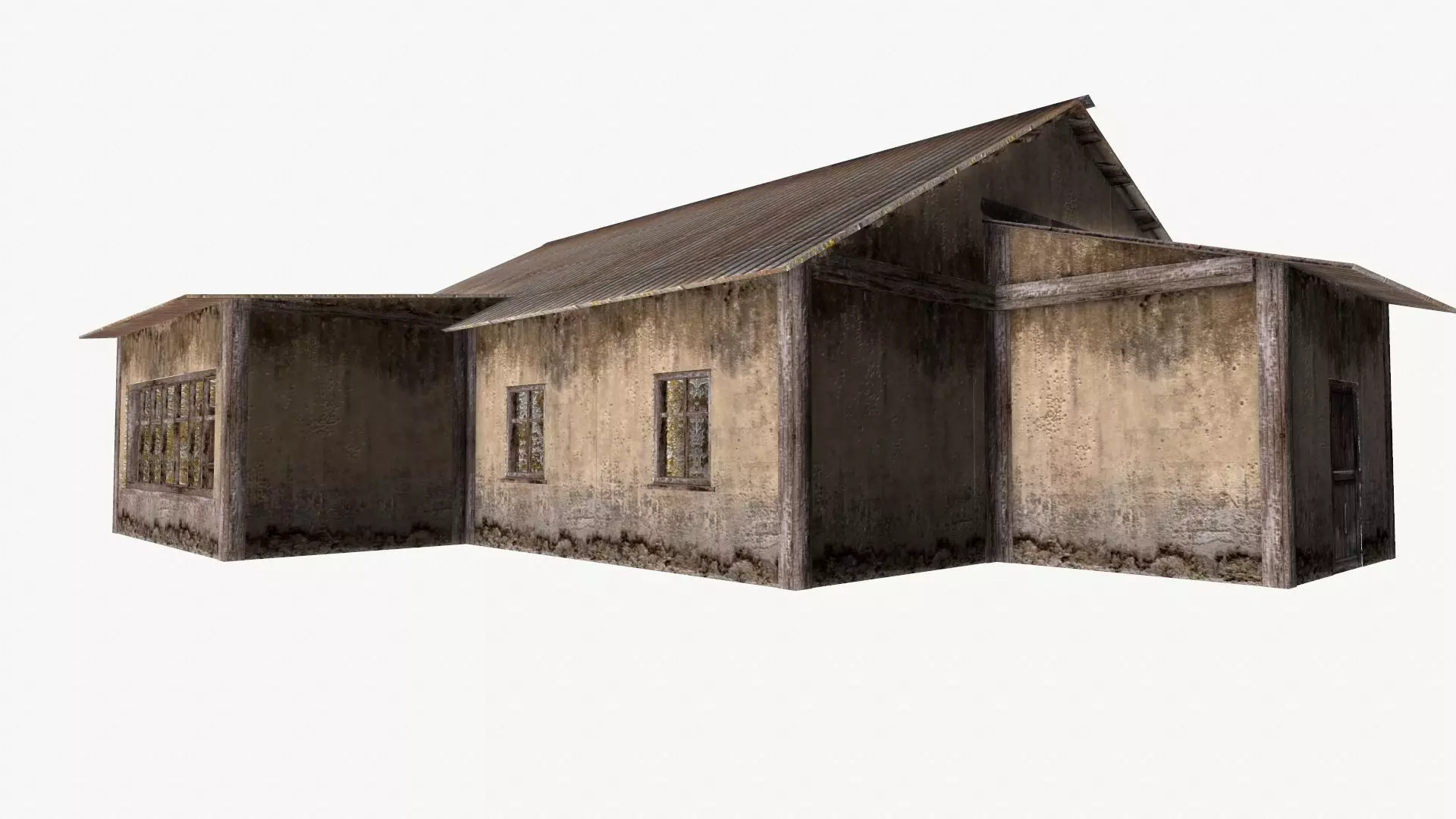 Old House 01 Low-poly 3D model_0