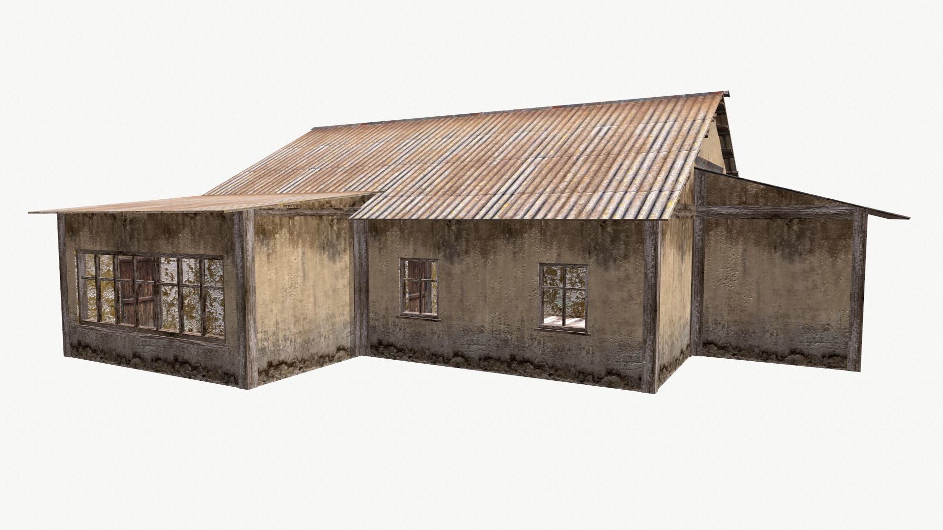 Old House 01 Low-poly 3D model_9