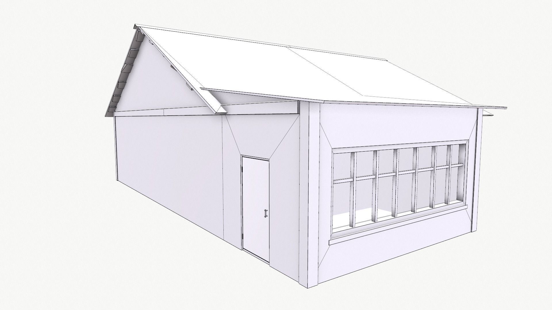 Old House 01 Low-poly 3D model_3