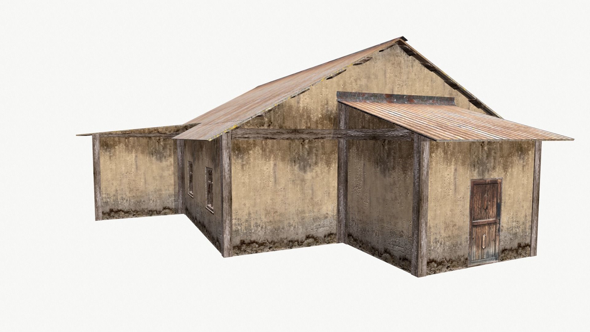 Old House 01 Low-poly 3D model_7