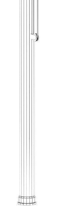 Argentinian flag on pole 3D model_11