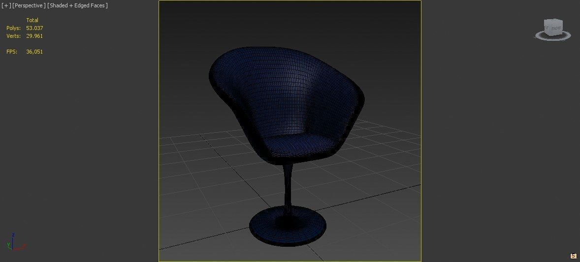 Cartoon Armchair Model 10 3D model_4