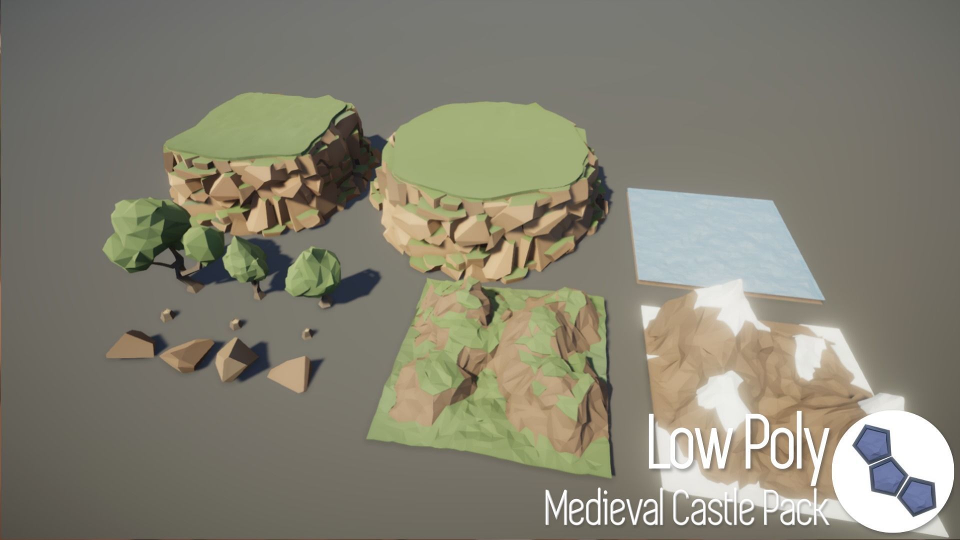 Low Poly Medieval Castle Pack Low-poly 3D model_10
