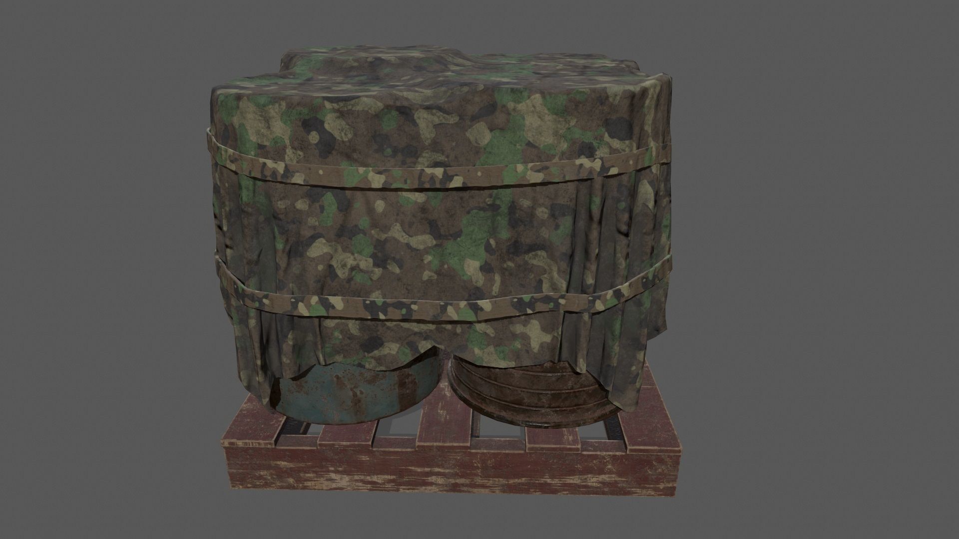 Military Material Low-poly 3D model_6