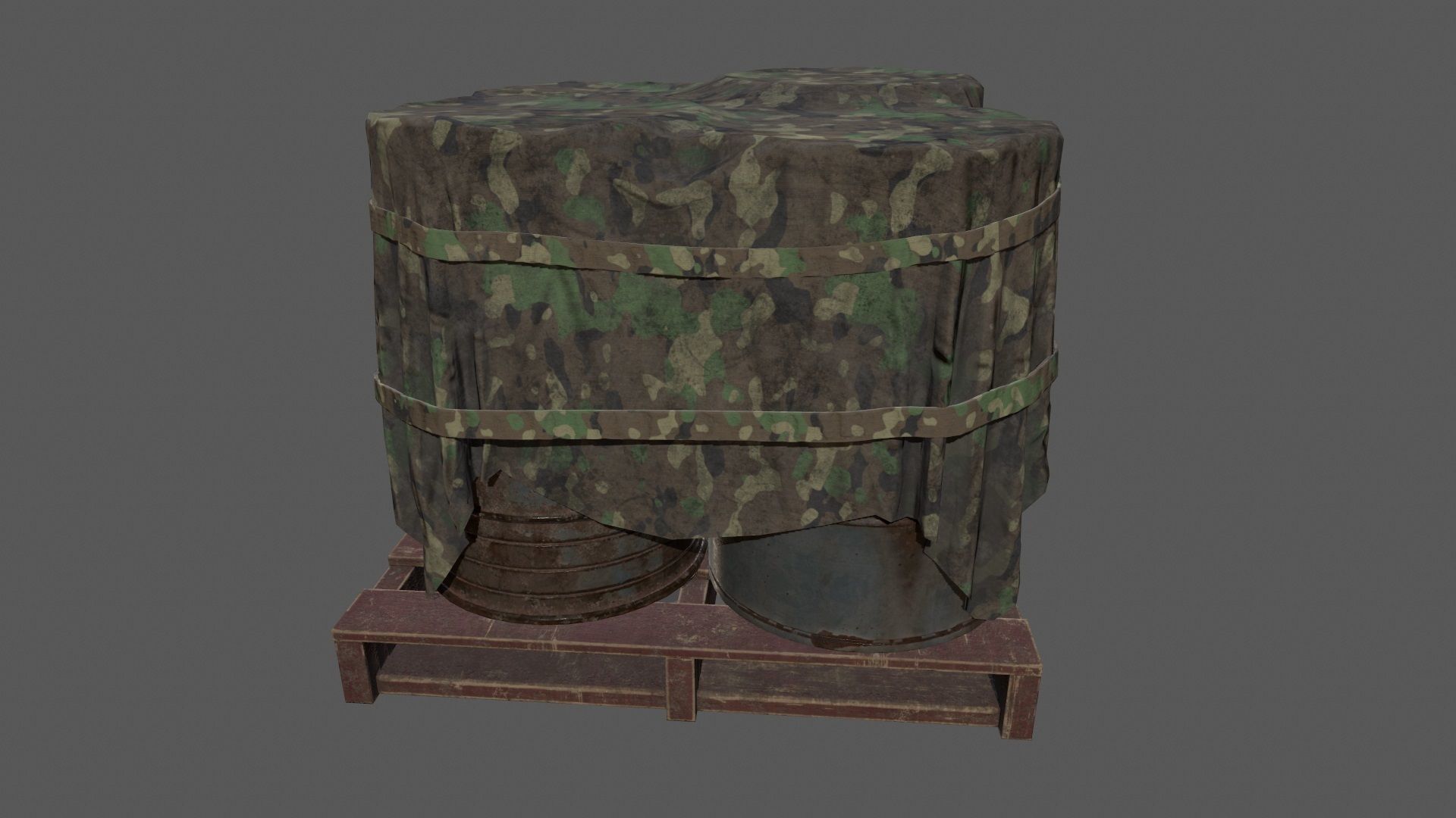 Military Material Low-poly 3D model_2