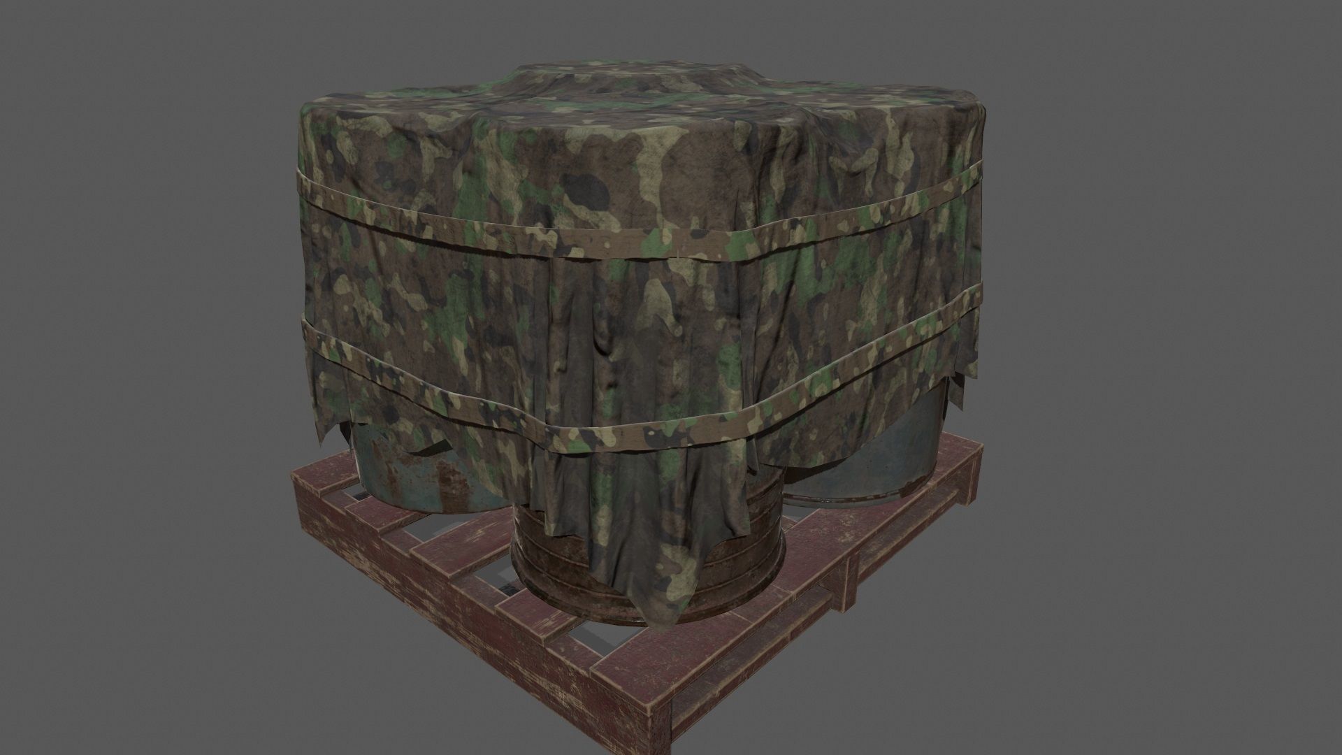 Military Material Low-poly 3D model_5