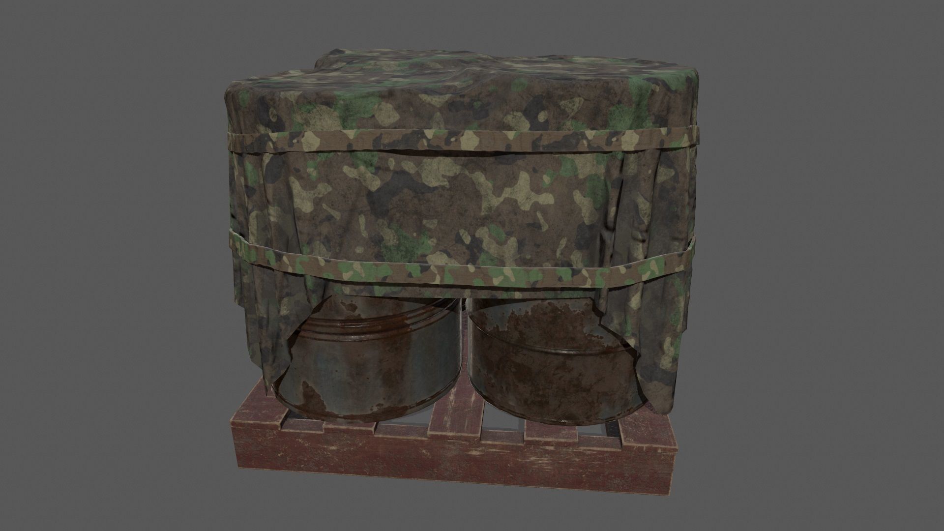 Military Material Low-poly 3D model_4