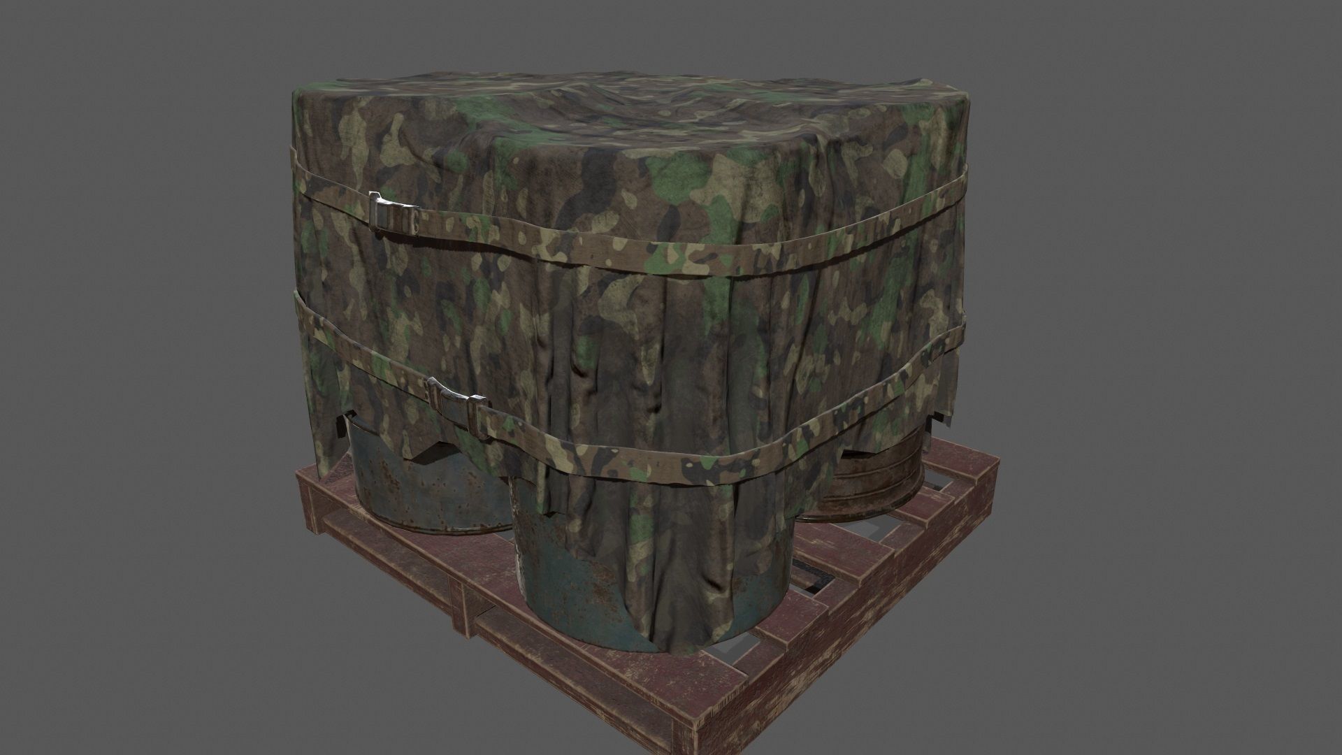 Military Material Low-poly 3D model_7