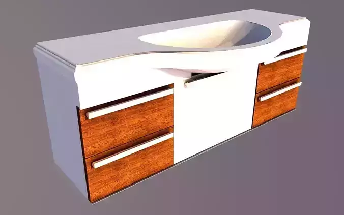 Bathroom cabinet with sink