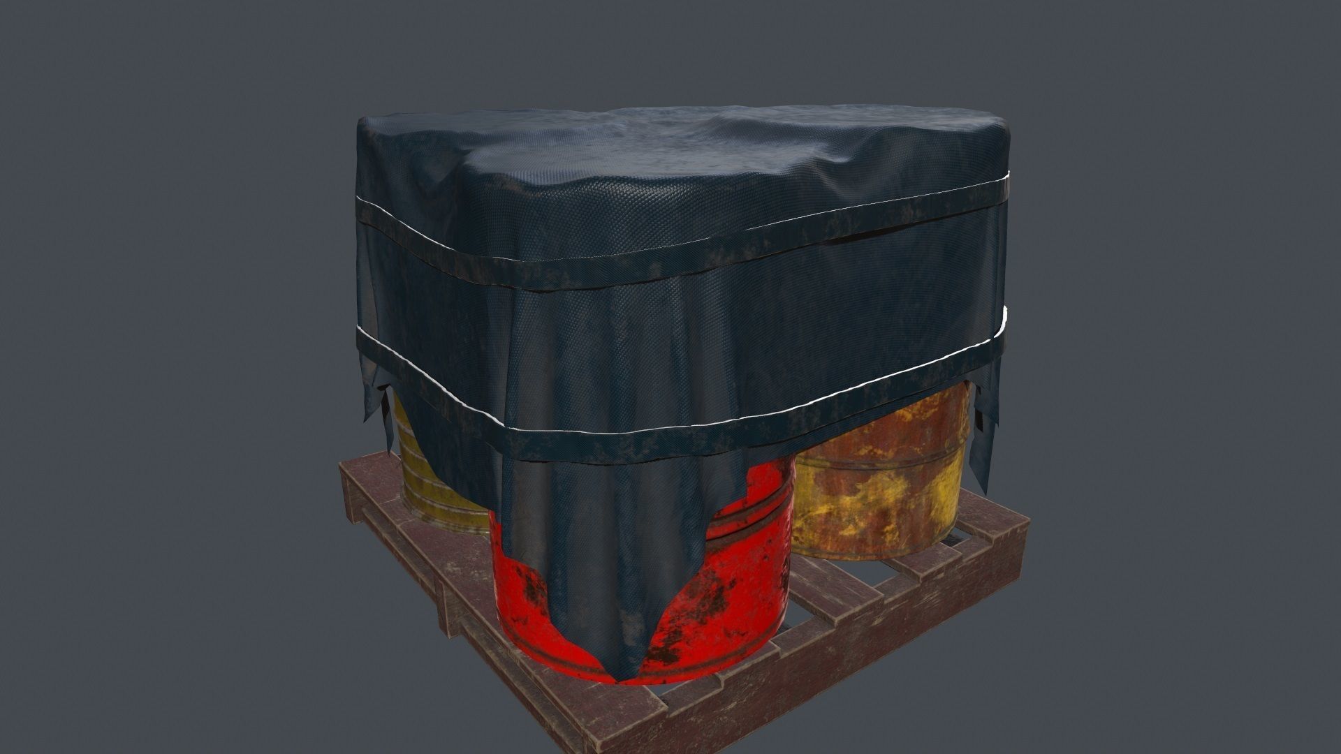 Military Material Low-poly 3D model_6