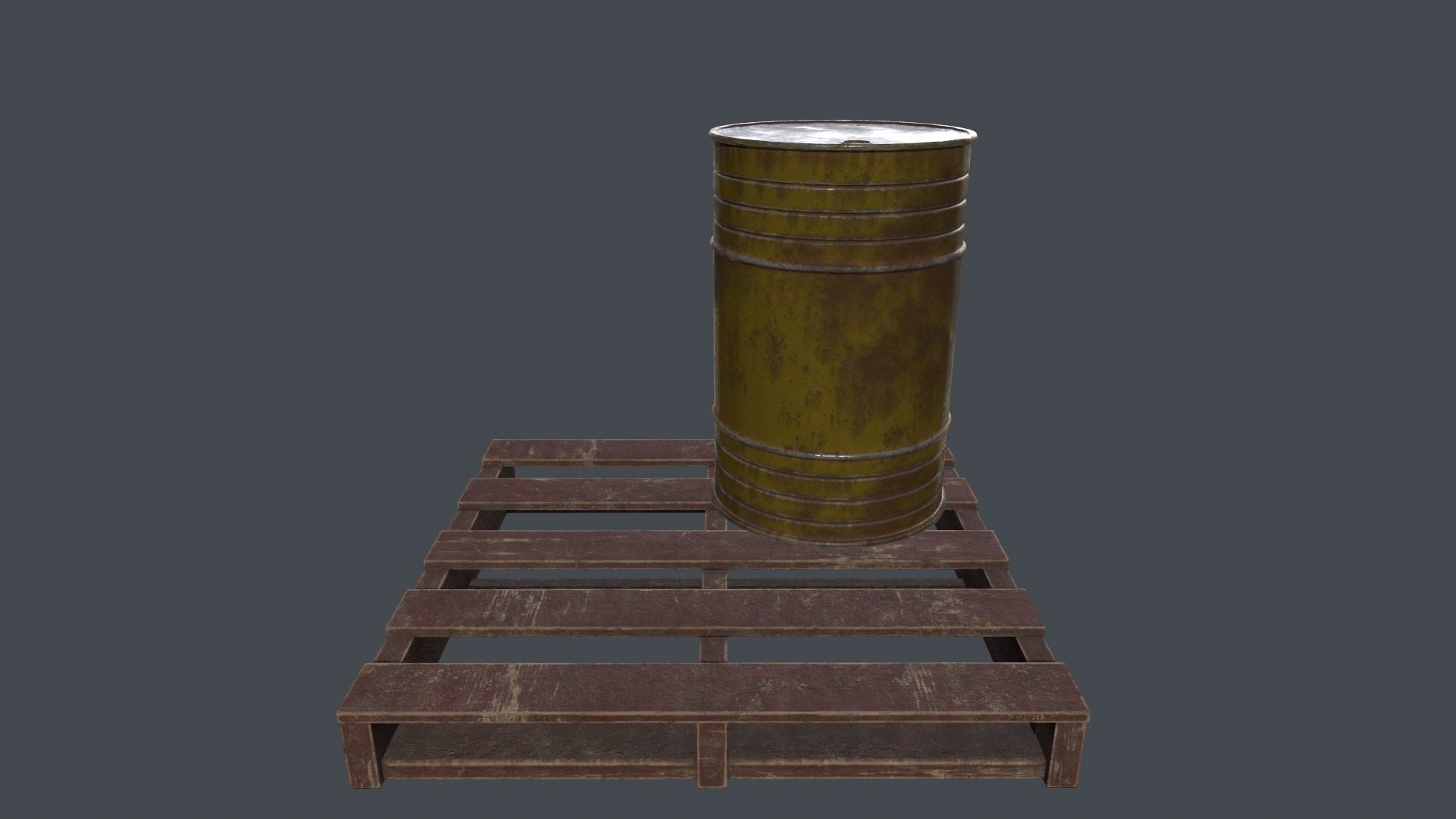 Military Material Low-poly 3D model_9