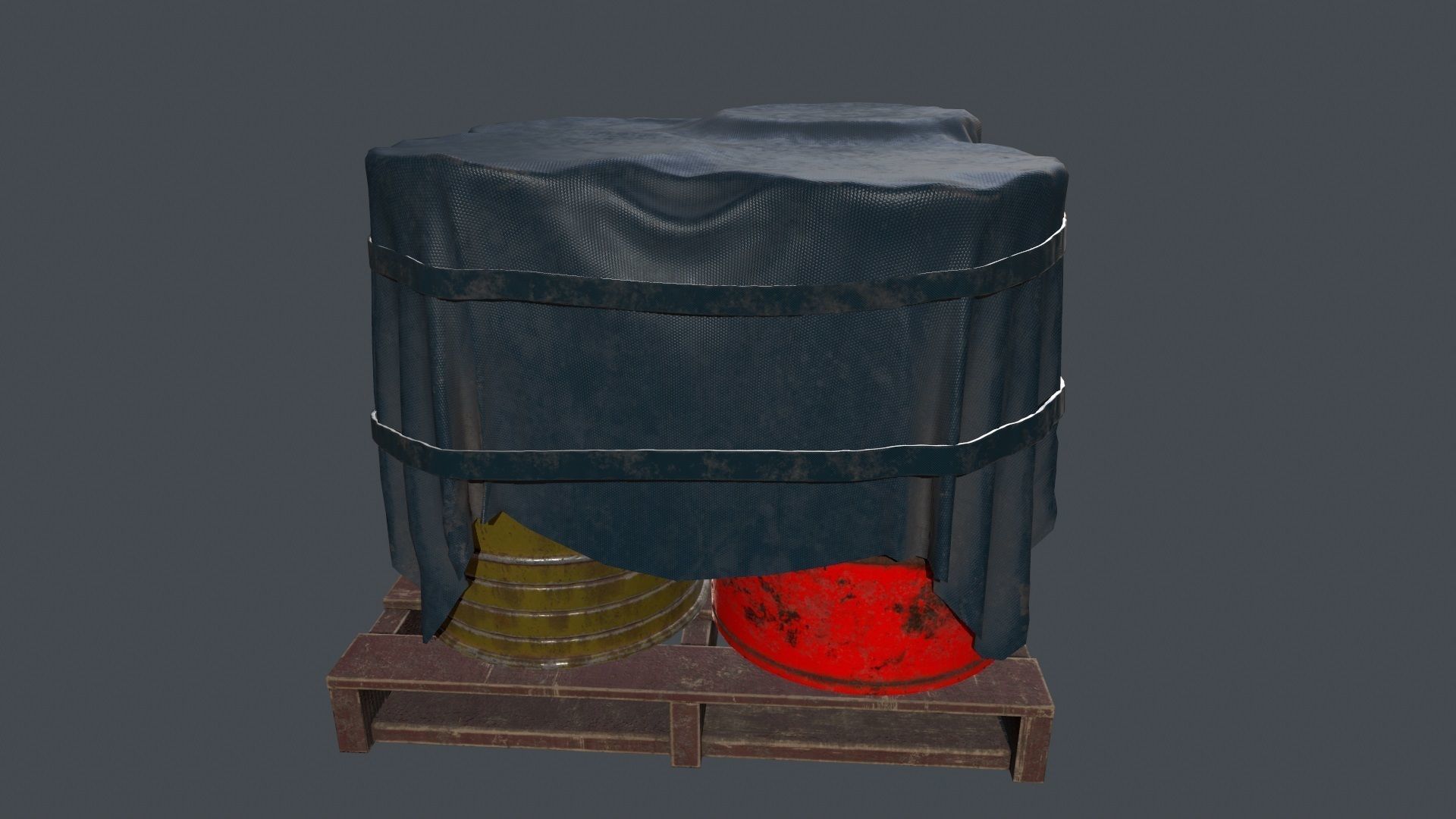 Military Material Low-poly 3D model_2