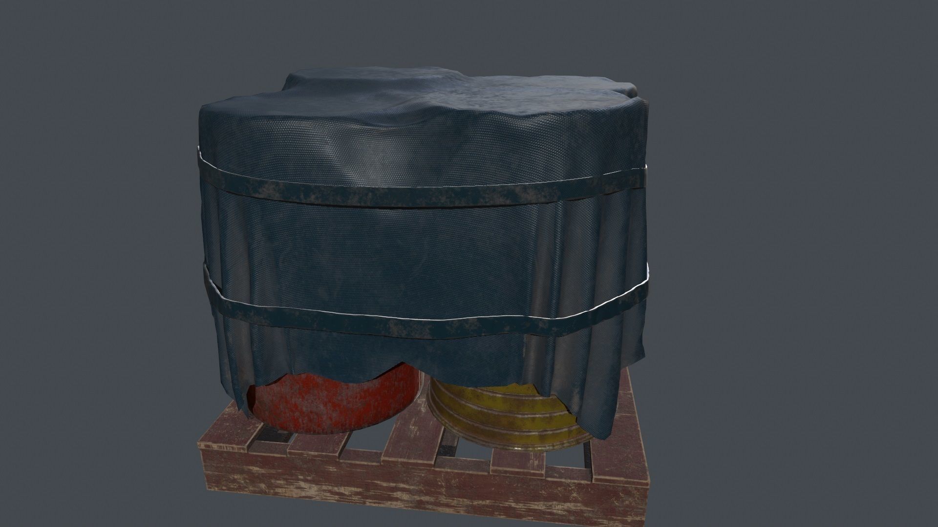 Military Material Low-poly 3D model_4