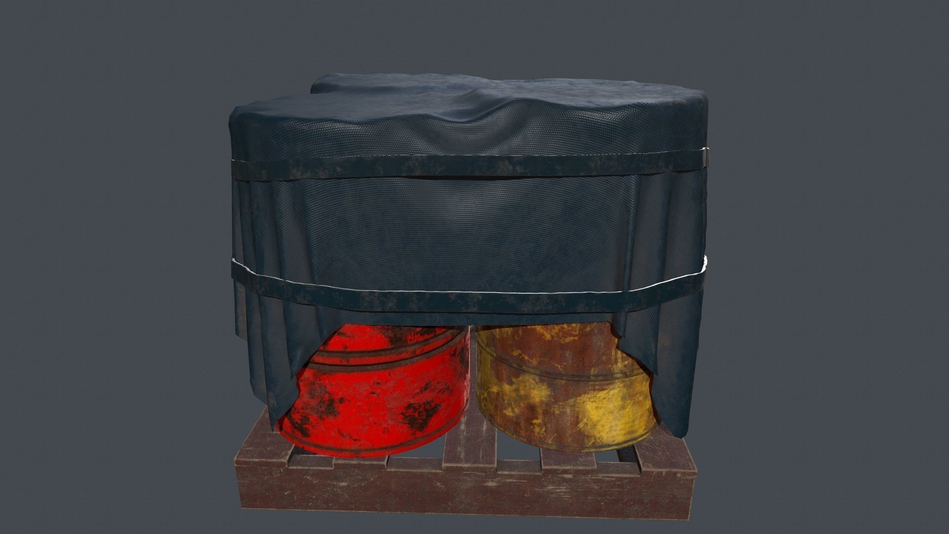 Military Material Low-poly 3D model_1