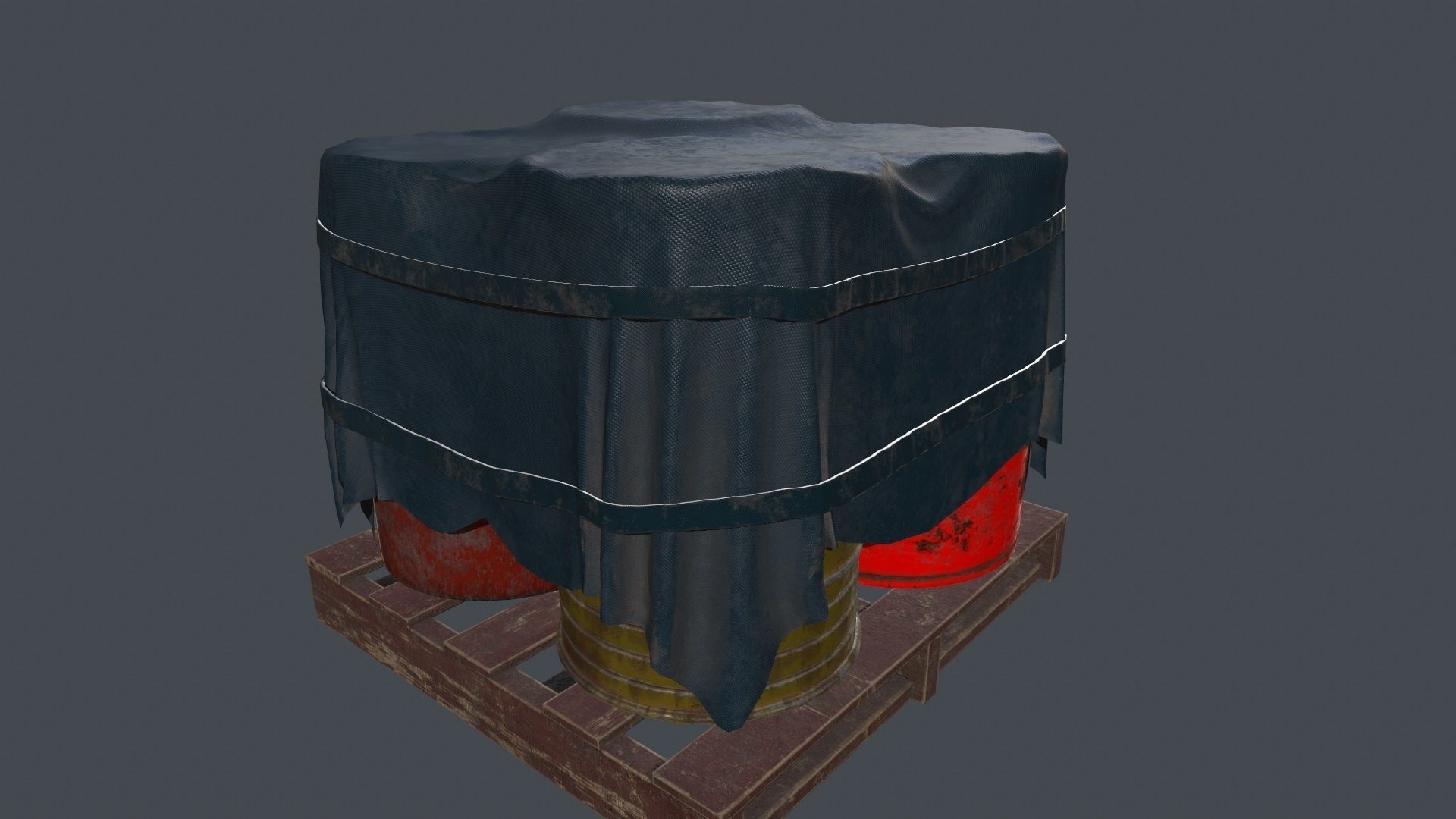 Military Material Low-poly 3D model_5