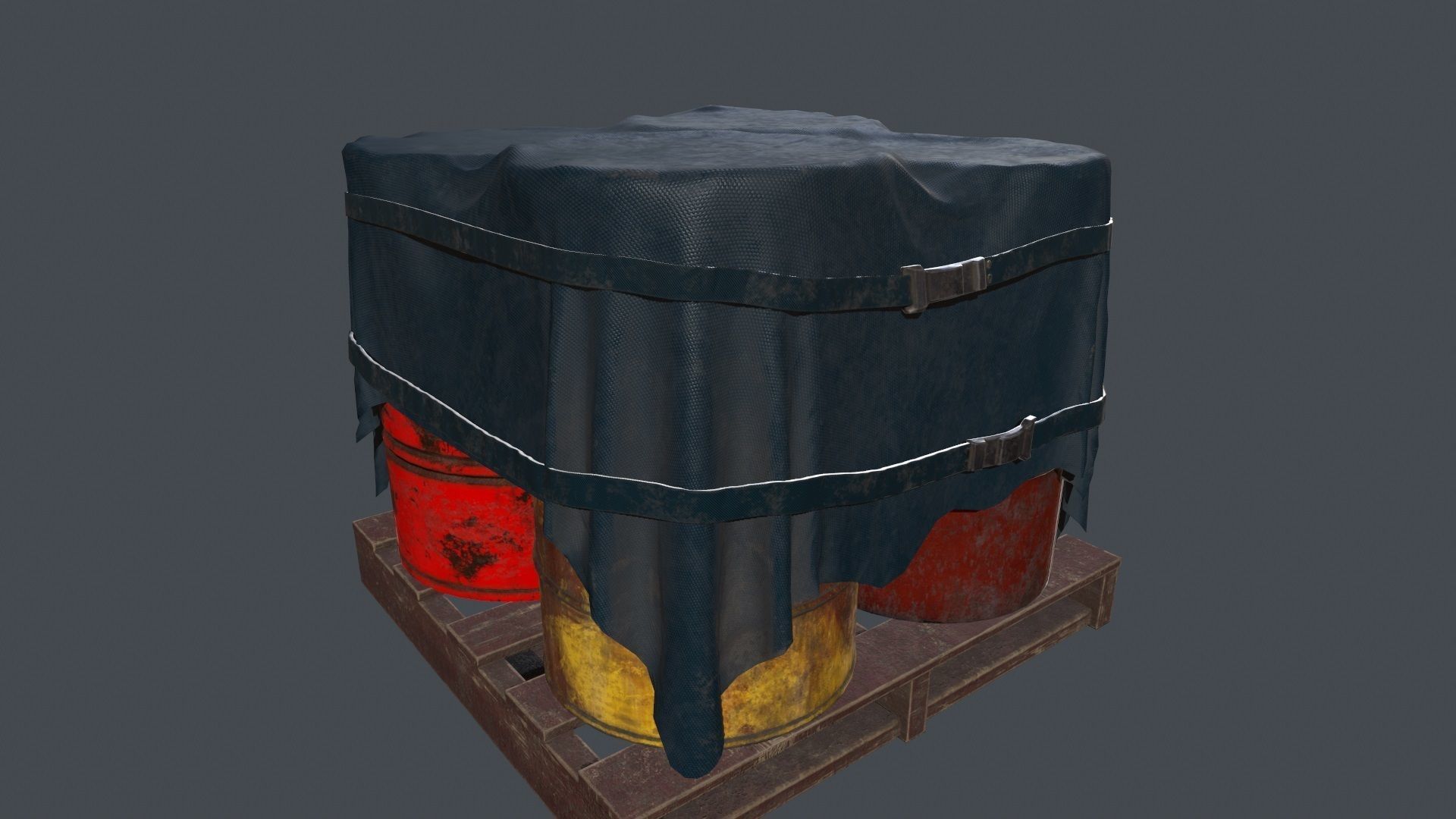 Military Material Low-poly 3D model_3