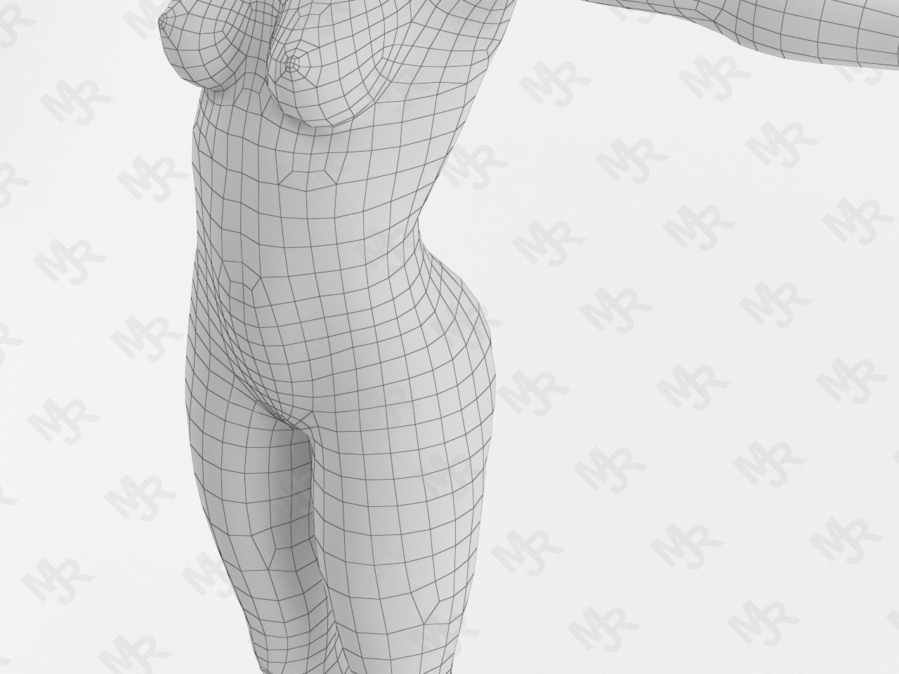 Elf Woman Animation Pack Low-poly 3D model_21