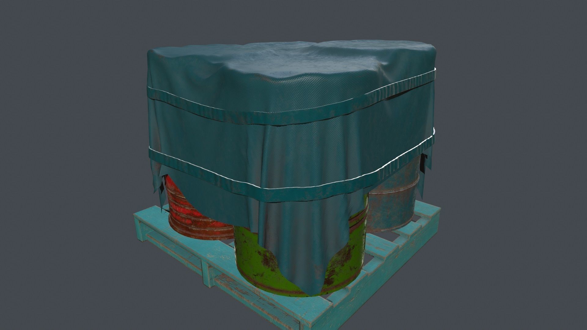 Military Material Low-poly 3D model_6