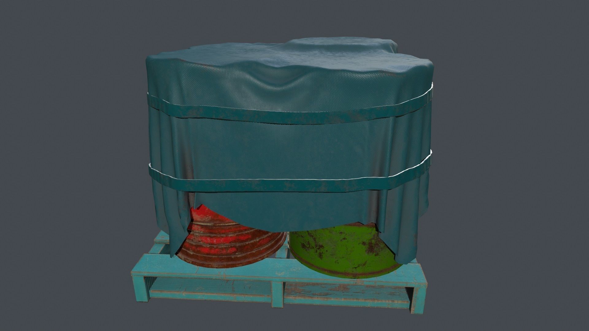 Military Material Low-poly 3D model_5