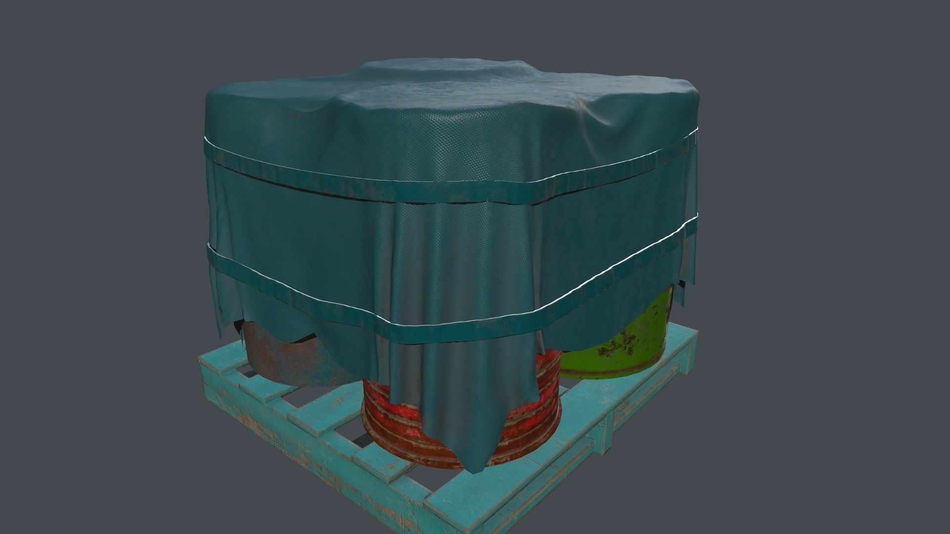 Military Material Low-poly 3D model_3