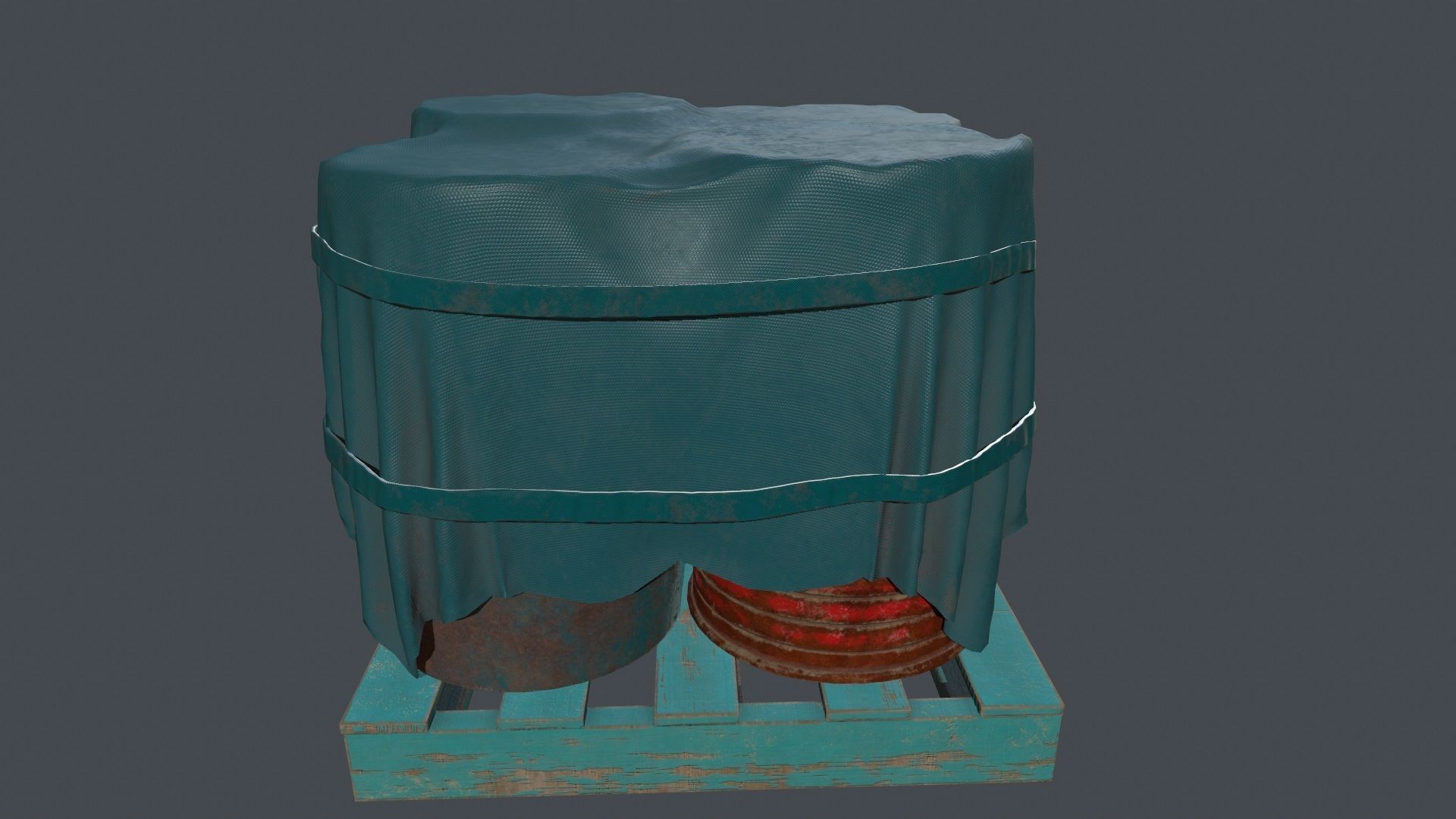 Military Material Low-poly 3D model_4