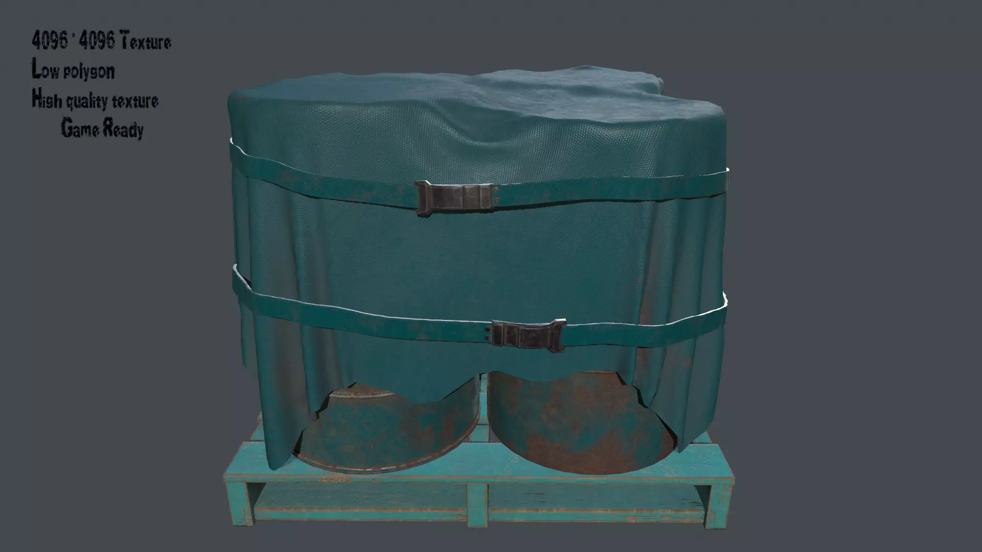 Military Material Low-poly 3D model_0