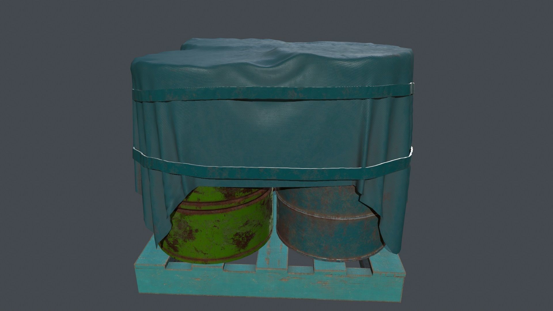 Military Material Low-poly 3D model_2