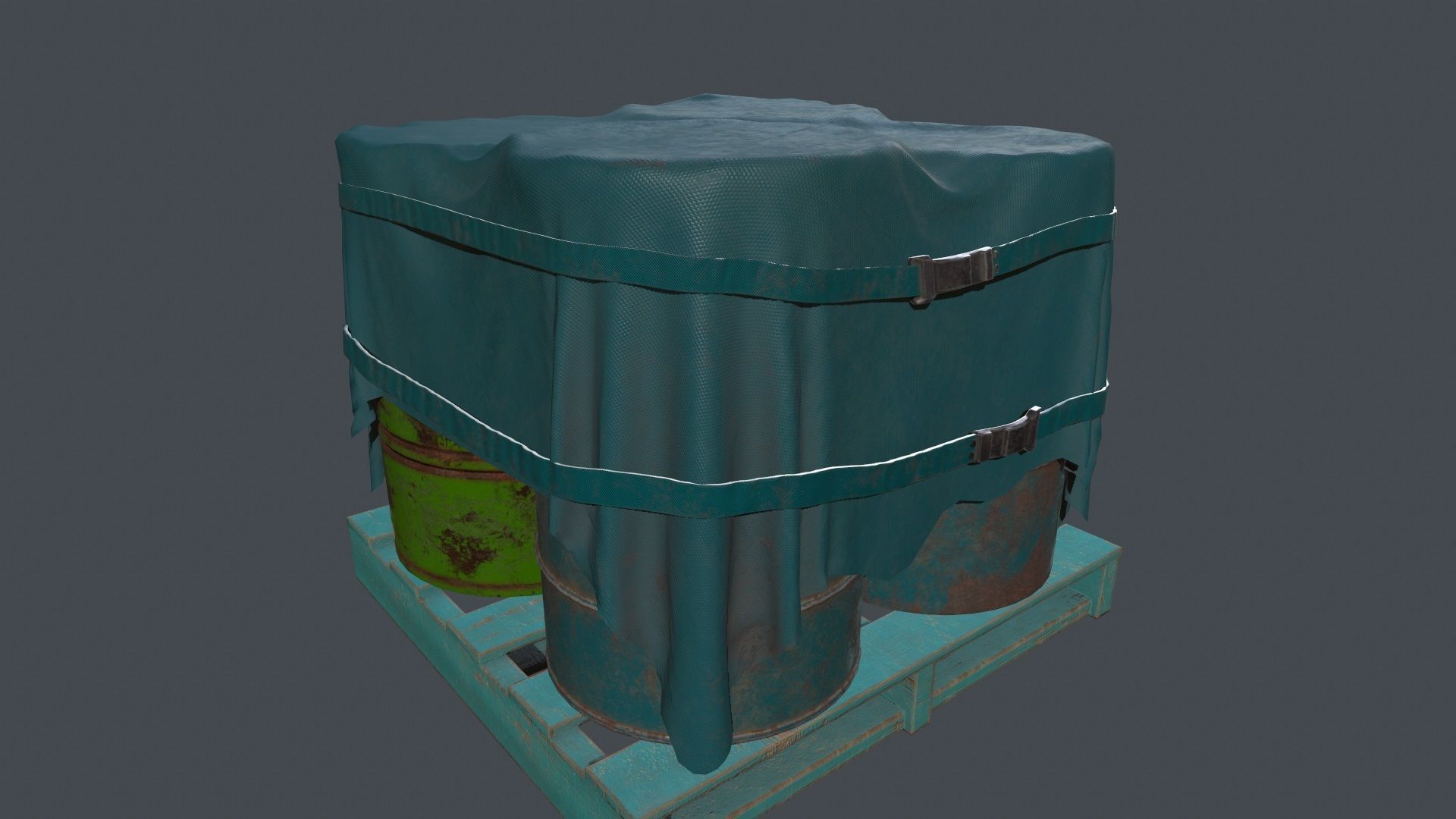 Military Material Low-poly 3D model_1