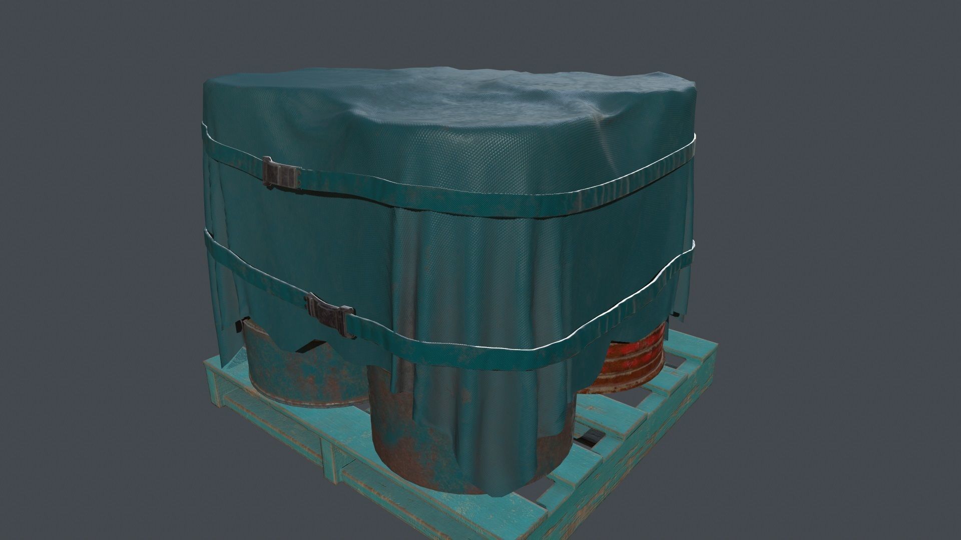 Military Material Low-poly 3D model_7