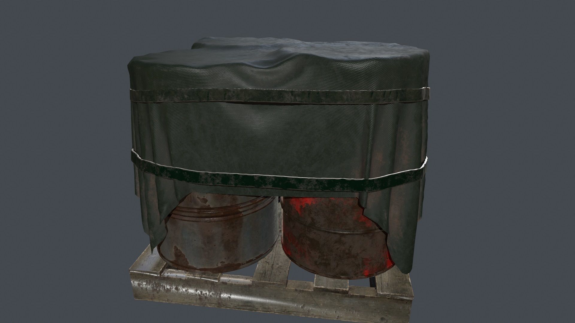 Military Material Low-poly 3D model_4