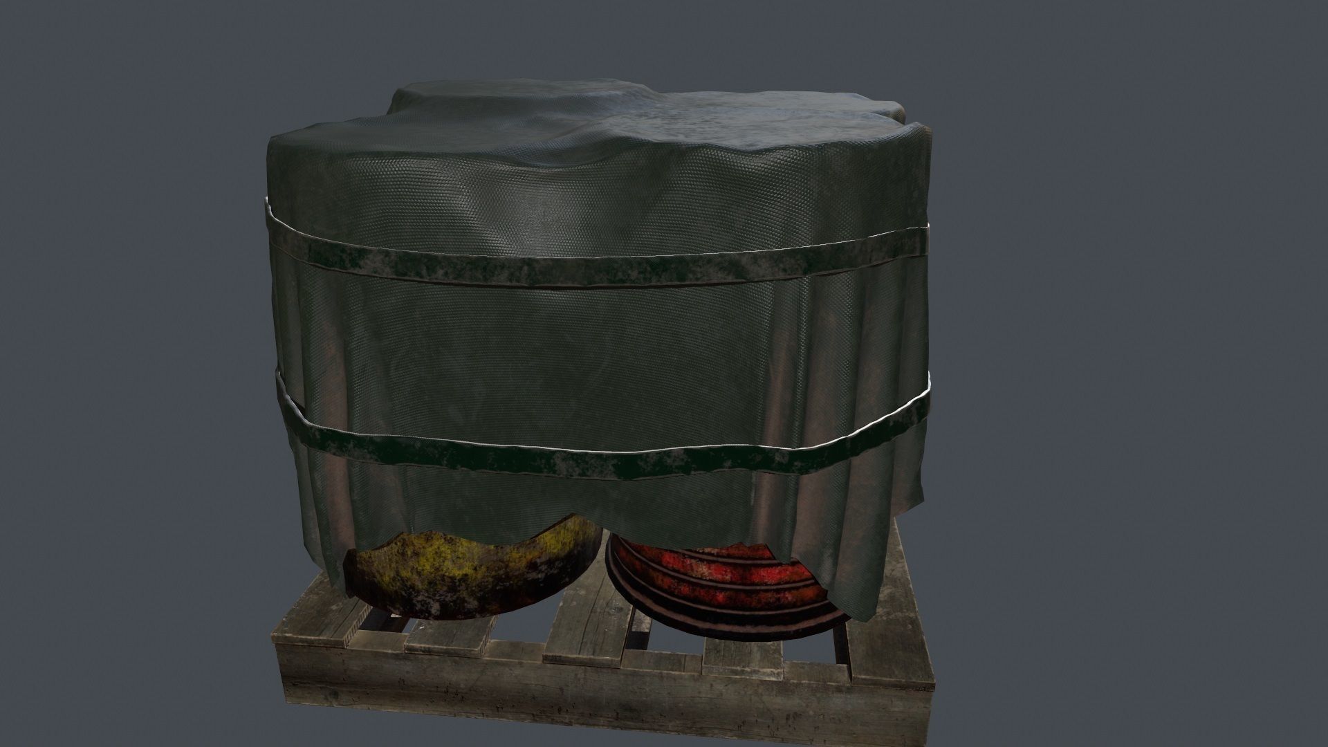 Military Material Low-poly 3D model_7