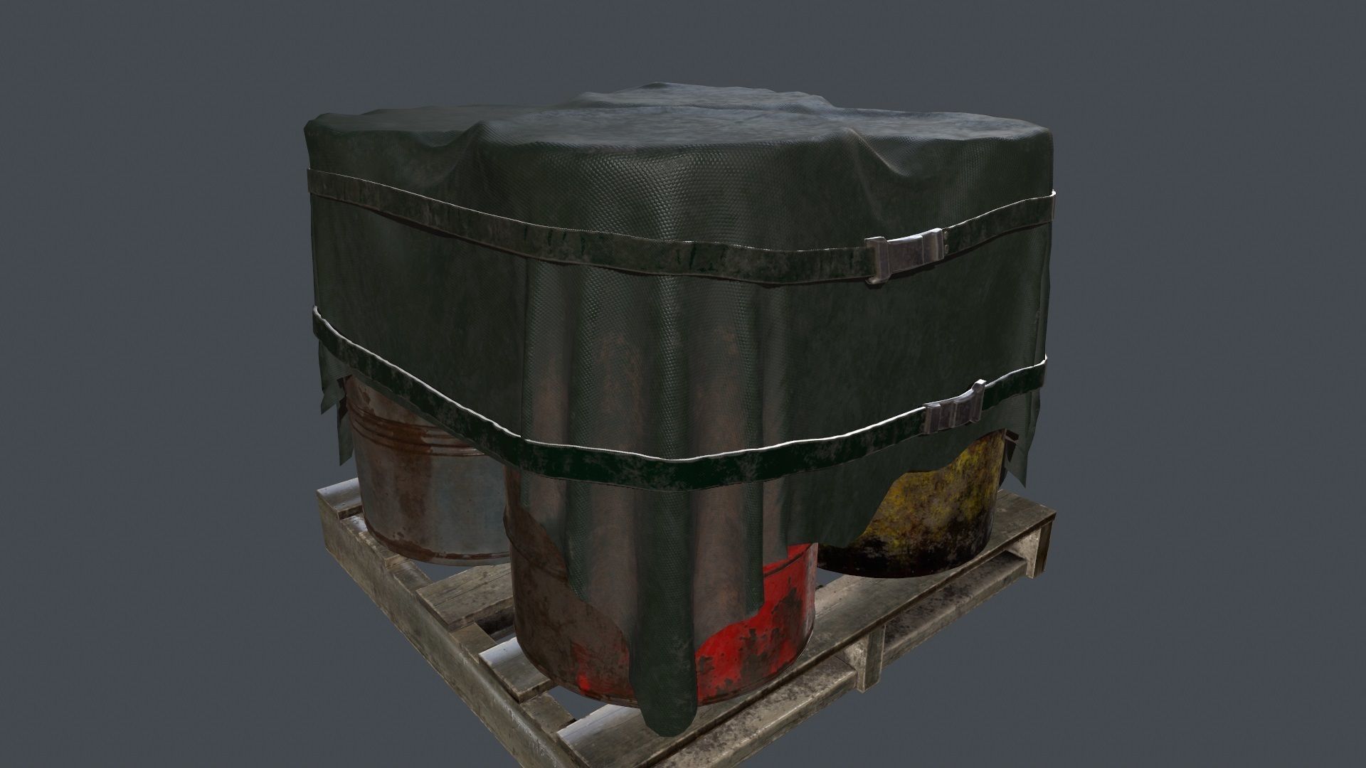 Military Material Low-poly 3D model_3