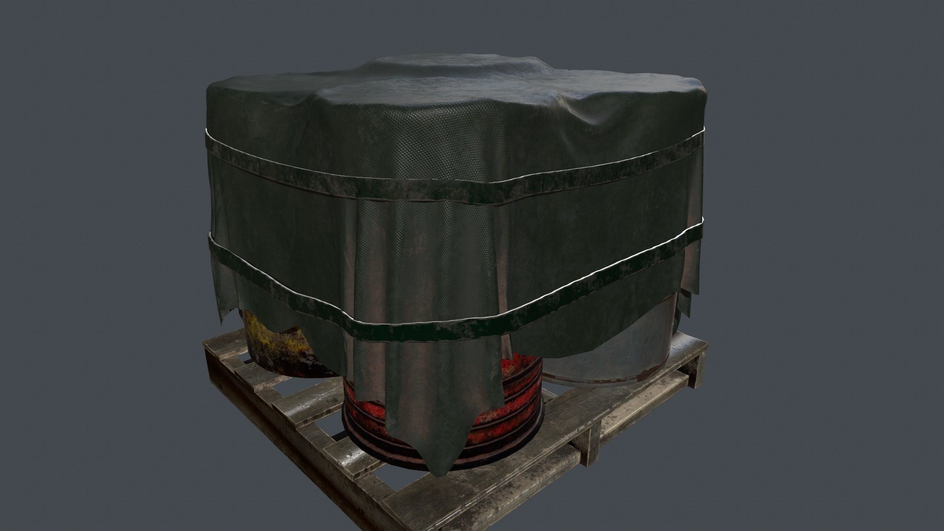 Military Material Low-poly 3D model_5