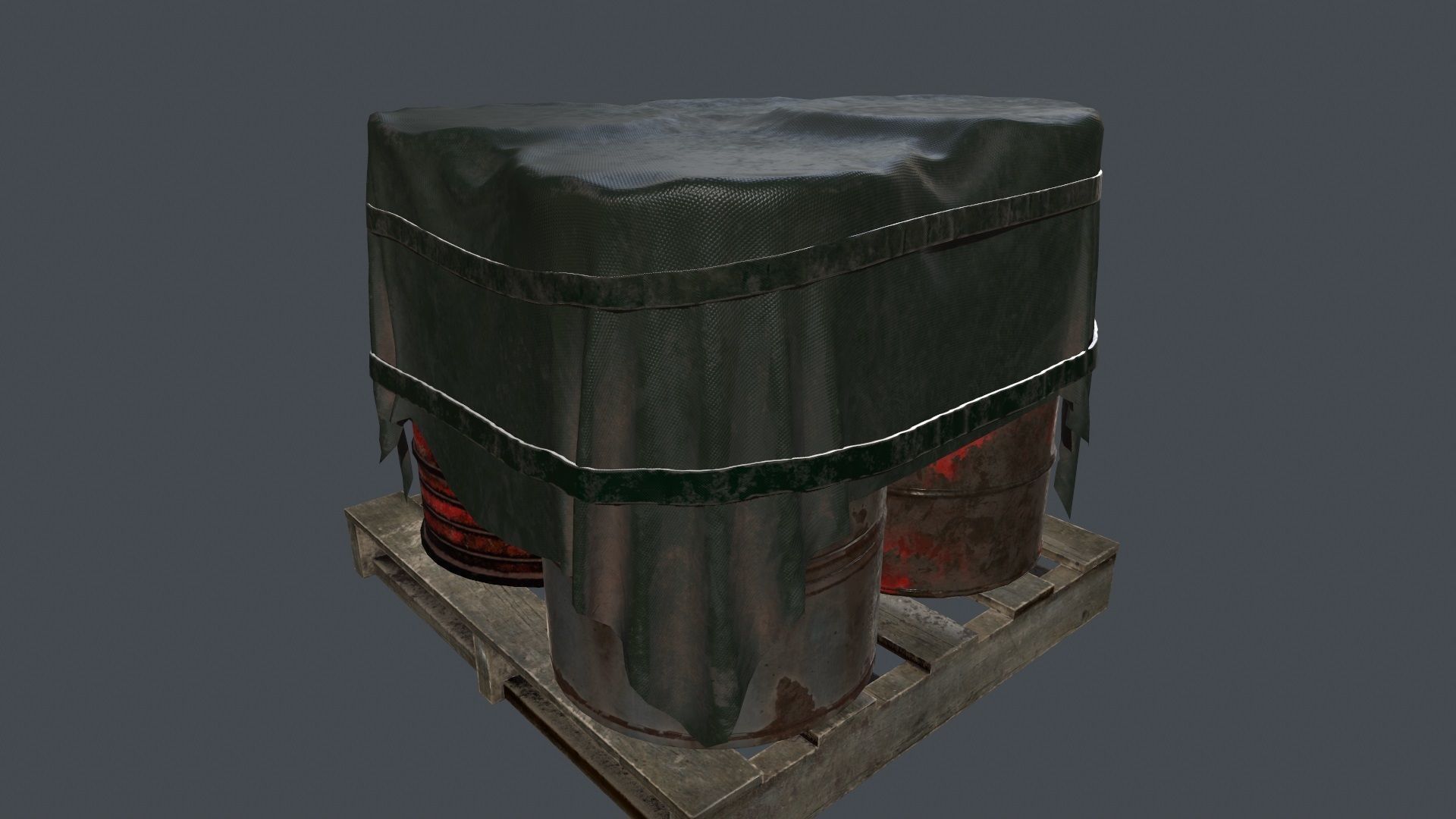 Military Material Low-poly 3D model_6