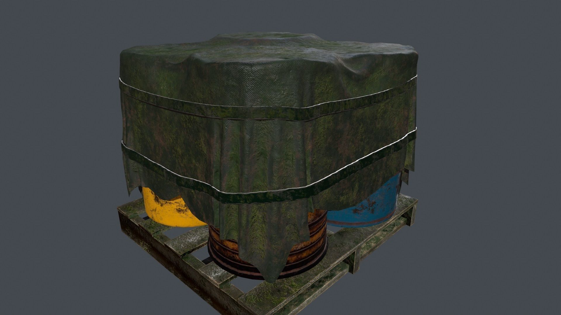 Military Material Low-poly 3D model_6